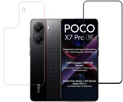 VAYUVAULT Front and Back Screen Guard for POCO X7 Pro 5G(Pack of 2)