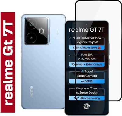 Gorilla Cases Edge To Edge Tempered Glass for realme Gt 7T(Pack of 1)