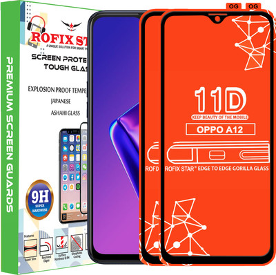 Rofix star Edge To Edge Tempered Glass for OPPO A12(Pack of 2)