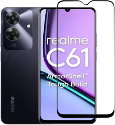 AKSHUD Edge To Edge Tempered Glass for Realme C61, realme C61(Pack of 1)