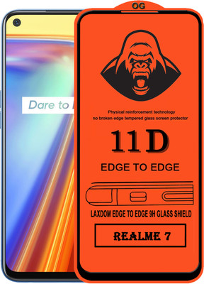 Laxdom Edge To Edge Tempered Glass for REALME 7(Pack of 1)