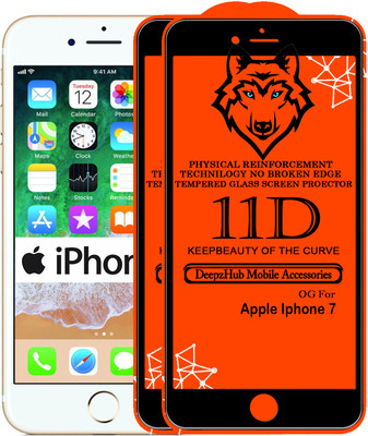 CRodible Edge To Edge Tempered Glass for Apple iPhone 7(Pack of 2)