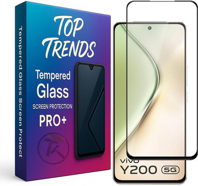 TopTrends Edge To Edge Tempered Glass for VIVO Y200 5G, with Easy Self Installation Kit(Pack of 1)