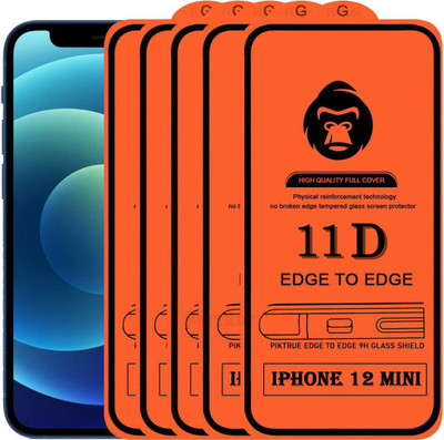 aplexx Edge To Edge Tempered Glass for Apple IPhone 12 Mini (5.4 Inch)(Pack of 5)