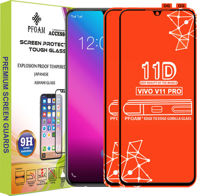 PFOAM Edge To Edge Tempered Glass for Vivo V11 Pro(Pack of 2)