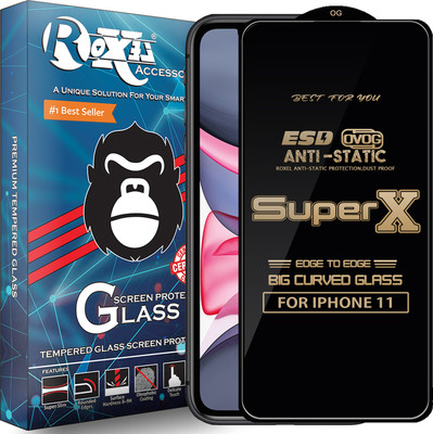 Roxel Edge To Edge Tempered Glass for IPHONE 11(Pack of 1)