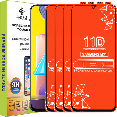 PFOAM Edge To Edge Tempered Glass for SAMSUNG GALAXY M31(Pack of 4)
