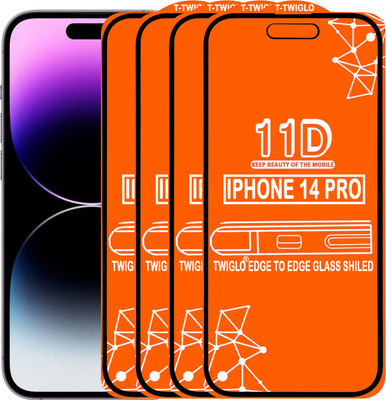 TWIGLO Edge To Edge Tempered Glass for IPHONE 14 PRO(Pack of 4)