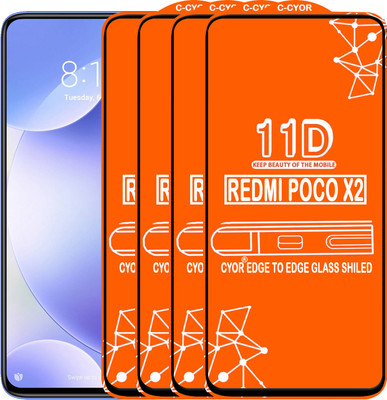 CYOR Edge To Edge Tempered Glass for REDMI POCO X2(Pack of 4)