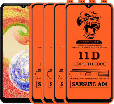 PFOAM Edge To Edge Tempered Glass for SAMSUNG GALAXY A04(Pack of 4)