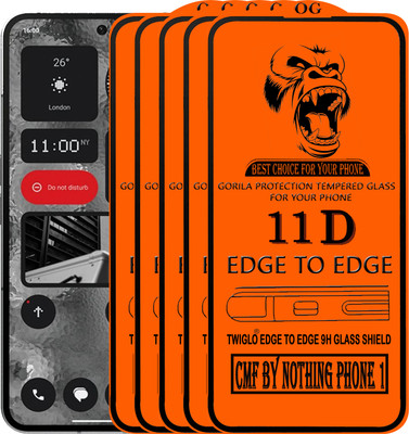 TWIGLO Edge To Edge Tempered Glass for CMF BY NOTHING PHONE 1(Pack of 5)