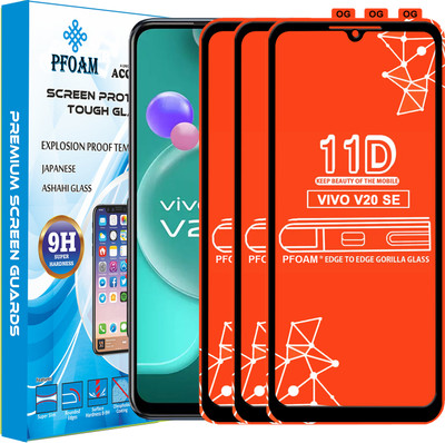 PFOAM Edge To Edge Tempered Glass for VIVO V20 SE(Pack of 3)