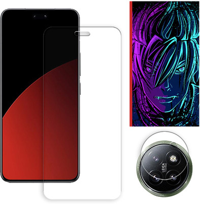 ARBAN Edge To Edge Tempered Glass for Xiaomi Civi 4 Pro 5G Tempered Glass Screen Protector | Anti-Scratch | Edge to Edge Full Coverage | 9H Hardness (1 FRONT SCREEN GUARD + 1 CAMERA LENS PROTECTOR + 1 FREE BACK EMBOSSED SKIN002)(Pack of 1)