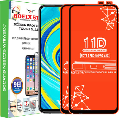 Rofix star Edge To Edge Tempered Glass for REDMI NOTE 9 PRO MAX(Pack of 2)