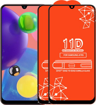 Qyist Edge To Edge Tempered Glass for Samsung Galaxy A70S(Pack of 2)