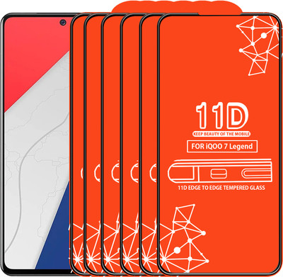 Qyist Edge To Edge Tempered Glass for Iqoo 7 Legend(Pack of 6)