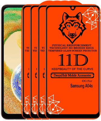 CRodible Edge To Edge Tempered Glass for Samsung Galaxy A04s(Pack of 4)