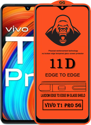Laxdom Edge To Edge Tempered Glass for VIVO T1 PRO 5G(Pack of 1)