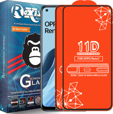 Roxel Edge To Edge Tempered Glass for Oppo Reno7(Pack of 2)