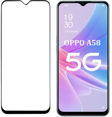 PARANDIV Edge To Edge Tempered Glass for Oppo A58 5G(Pack of 1)