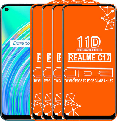 TWIGLO Edge To Edge Tempered Glass for REALME C17(Pack of 4)