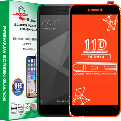 Laxdom Edge To Edge Tempered Glass for Mi Redmi 4(Pack of 1)