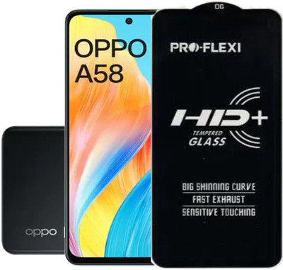 SM Styles Edge To Edge Tempered Glass for Oppo A58(Pack of 1)