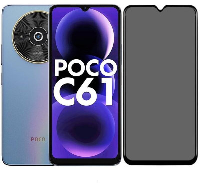 VIGHNAD Edge To Edge Tempered Glass for Poco C61, POCO C61(Pack of 1)