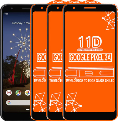 Flipkart SmartBuy Edge To Edge Tempered Glass for GOOGLE PIXEL 3A(Pack of 3)