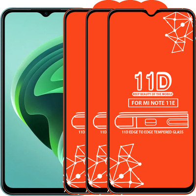 Qyist Edge To Edge Tempered Glass for Mi Note 11E(Pack of 3)