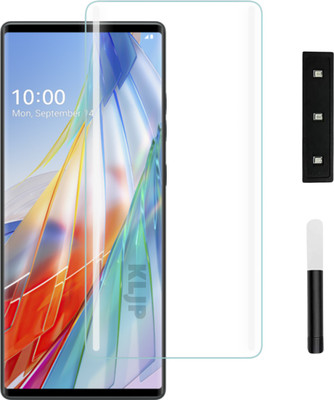KLJP Edge To Edge Tempered Glass for LG Wing Advanced UV Glass With Installation Kit(Pack of 1)