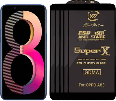 GDMA Edge To Edge Tempered Glass for Oppo A83(Pack of 5)