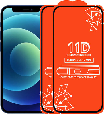 Qyist Edge To Edge Tempered Glass for Iphone 12 Mini(Pack of 2)