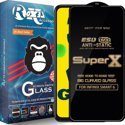 Roxel Edge To Edge Tempered Glass for INFINIX SMART 6(Pack of 1)