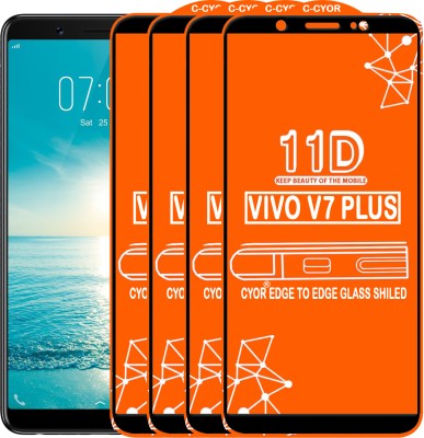 CYOR Edge To Edge Tempered Glass for VIVO V7 Plus(Pack of 4)