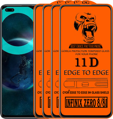 CYOR Edge To Edge Tempered Glass for INFINIX ZERO 8(Pack of 4)