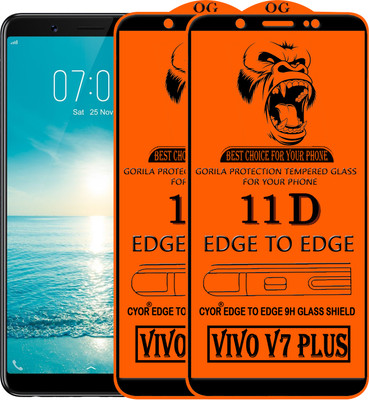 CYOR Edge To Edge Tempered Glass for VIVO V7 Plus(Pack of 2)