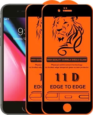 NaturalBuy Edge To Edge Tempered Glass for Apple iPhone 8 Plus/ iPhone 7 Plus/ 6S Plus / 6 Plus -9H -11D-11D(Pack of 2)