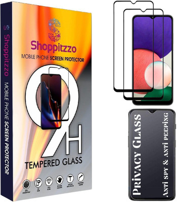 Shoppitzzo Edge To Edge Tempered Glass for SAMSUNG Galaxy F42(5G), M32(5G),F12,M12, A12/*Privacy-Anti Spy*Tempered Glass/Full Screen Coverage-Edge to Edge/9H(Pack of 2)