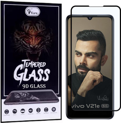 iKare Edge To Edge Tempered Glass for Vivo V21E 5G(Pack of 1)