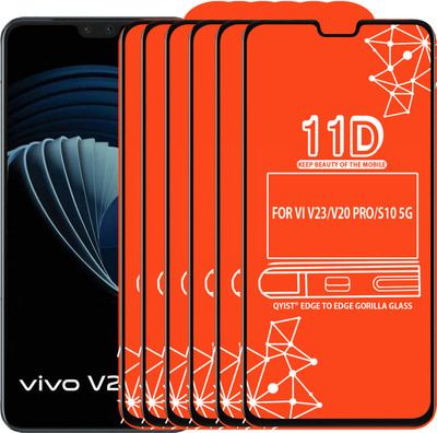 Qyist Edge To Edge Tempered Glass for FOR VIVO V23 5G, VIVO V20 PRO, SAM S10 5G(Pack of 6)