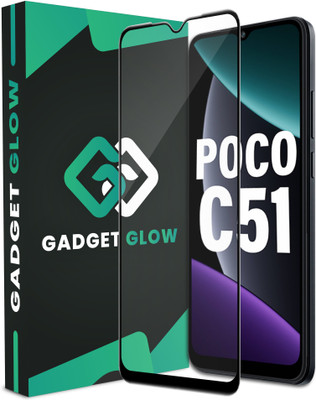Gadget Glow Edge To Edge Tempered Glass for Poco C51, C51(Pack of 1)