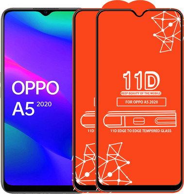 Roxel Edge To Edge Tempered Glass for Oppo A5 2020(Pack of 2)