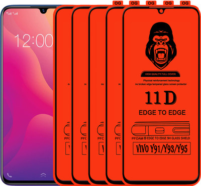 Laxdom Edge To Edge Tempered Glass for VIVO Y95(Pack of 5)