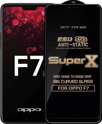 Qyist Edge To Edge Tempered Glass for OPPO F7(Pack of 1)