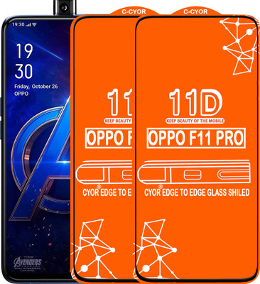 CYOR Edge To Edge Tempered Glass for OPPO F11 PRO(Pack of 2)