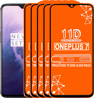 TWIGLO Edge To Edge Tempered Glass for ONEPLUS 7(Pack of 5)