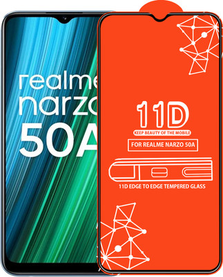 Qyist Edge To Edge Tempered Glass for Realme Narzo 50A(Pack of 1)