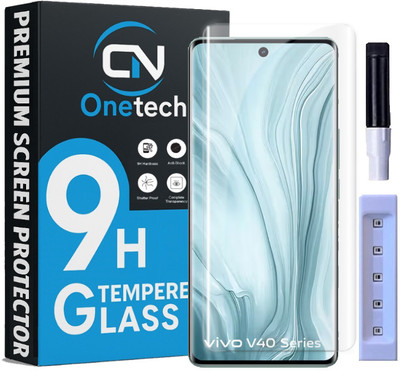 OneTech Edge To Edge Tempered Glass for Vivo V40 5G / Vivo V40 Pro 5G 9H Hardness, UV Premium Screen Protector(Pack of 1)