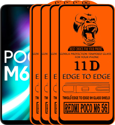 TWIGLO Edge To Edge Tempered Glass for REDMI POCO M6 5G(Pack of 4)